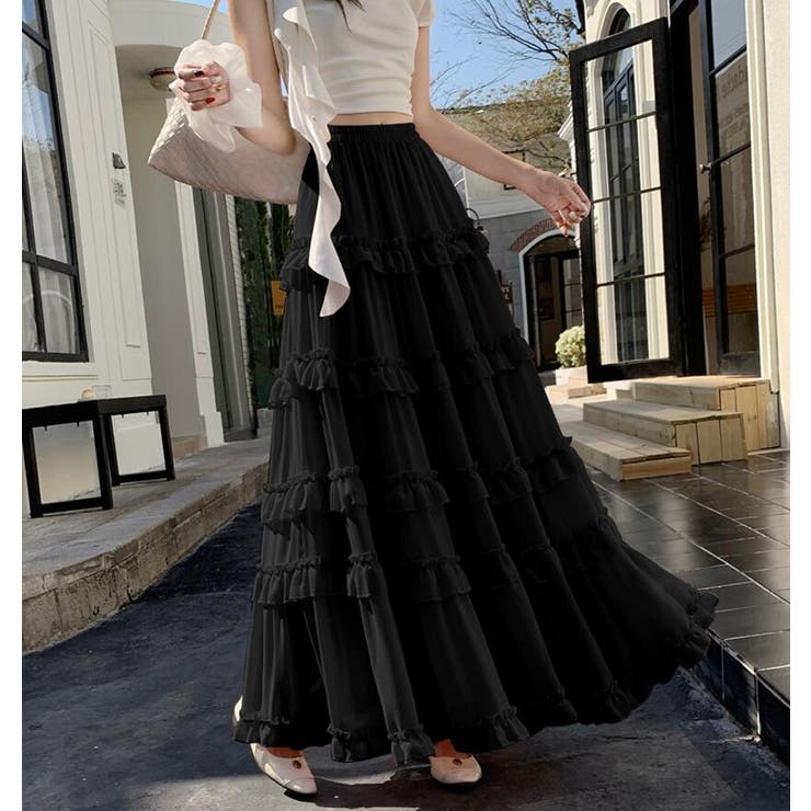 ティアード フリル ロングスカート | Bifrost | 詳細画像6 