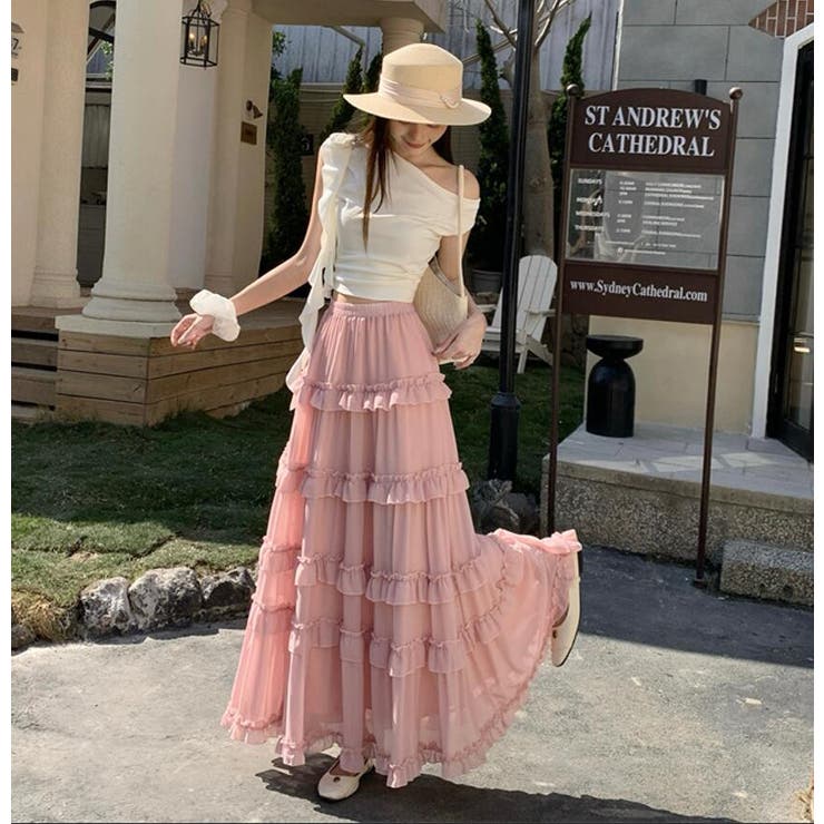 ティアード フリル ロングスカート | Bifrost | 詳細画像9 