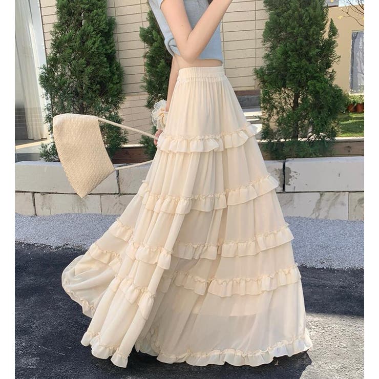 ティアード フリル ロングスカート | Bifrost | 詳細画像12 