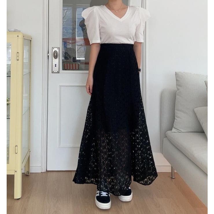 レース フレア ロングスカート | Bifrost | 詳細画像1 