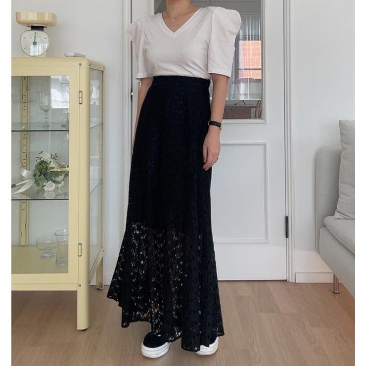 レース フレア ロングスカート | Bifrost | 詳細画像3 