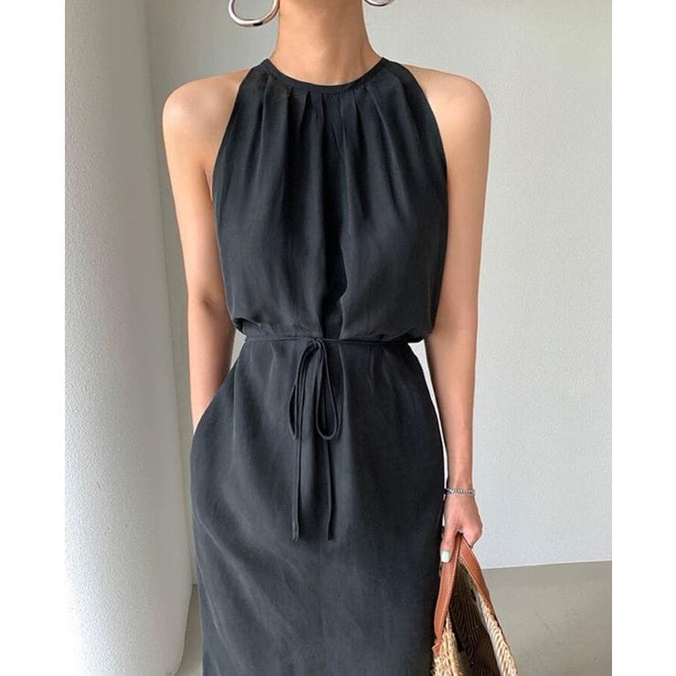 ブラック | ノースリーブワンピース | Bifrost