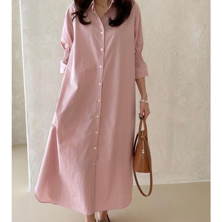 ピンク | シャツワンピース | Bifrost