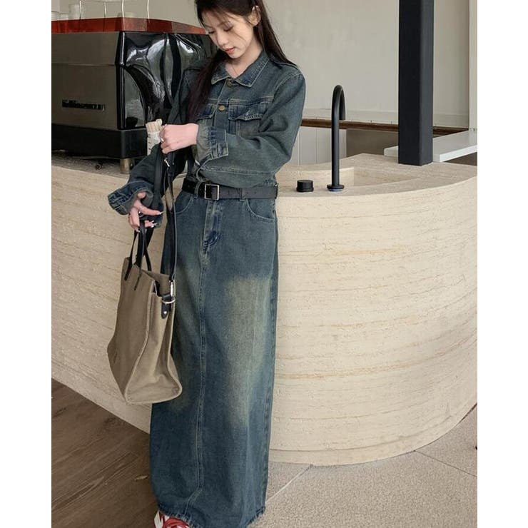 デニム ロングシャツワンピース | Bifrost | 詳細画像5 