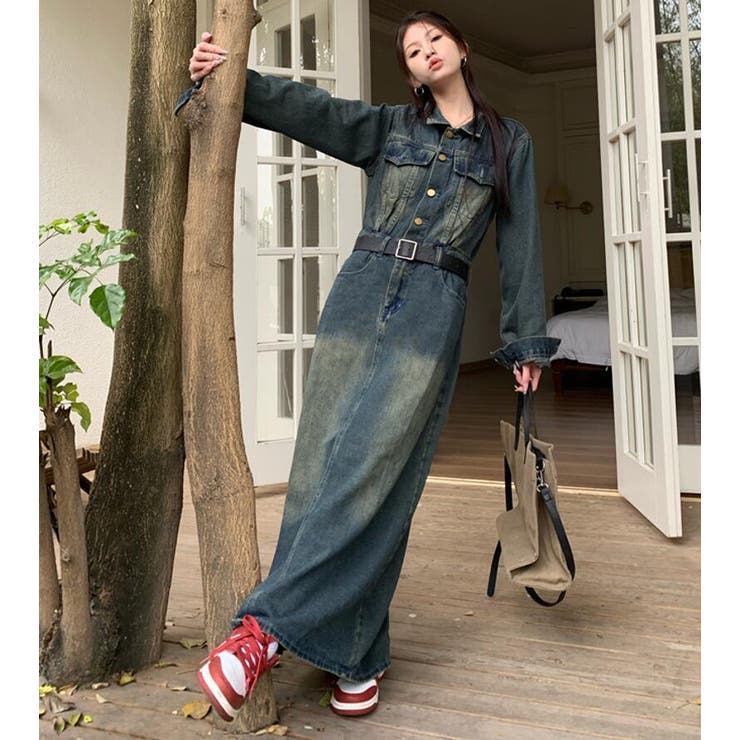 デニム ロングシャツワンピース | Bifrost | 詳細画像7 