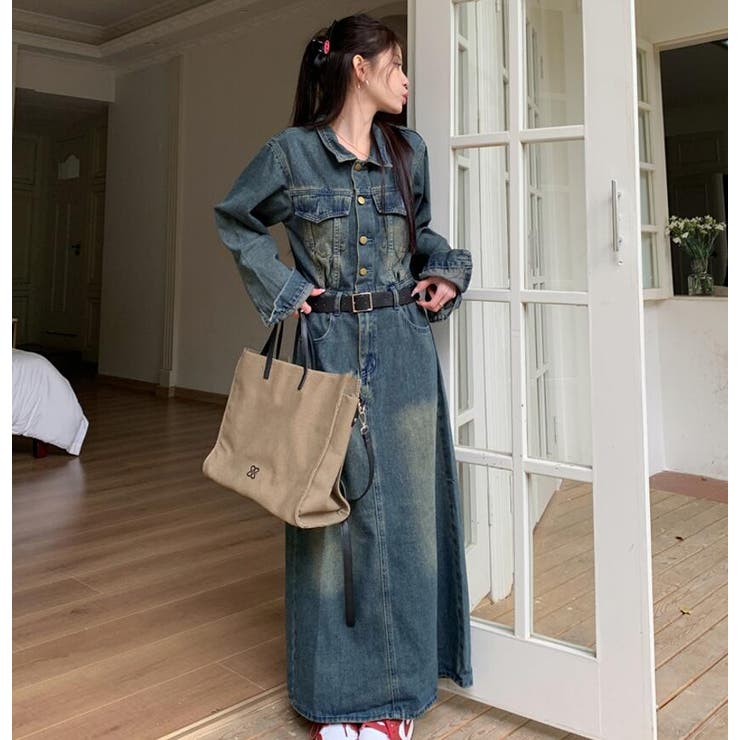 デニム ロングシャツワンピース | Bifrost | 詳細画像9 