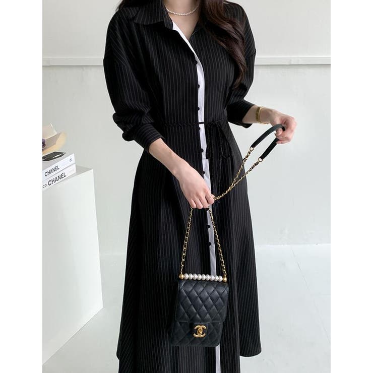 ピンストライプ ロングシャツワンピース | Bifrost | 詳細画像6 