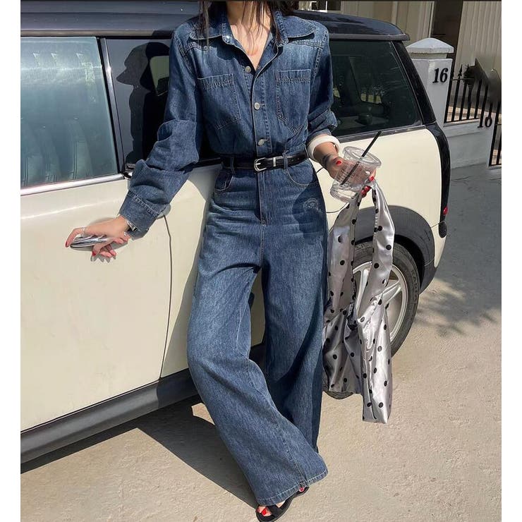 デニムオールインワン ワイドパンツ | Bifrost | 詳細画像4 