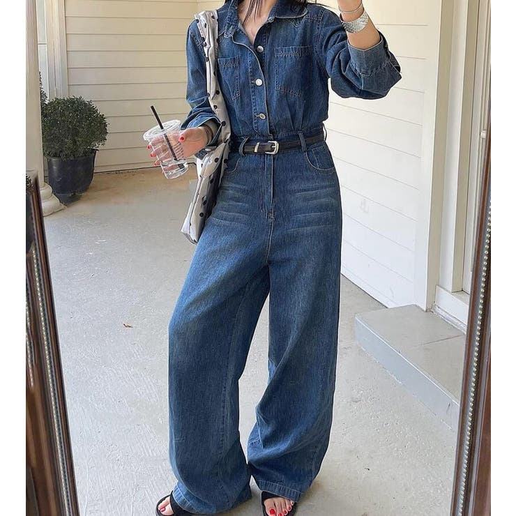 デニムオールインワン ワイドパンツ | Bifrost | 詳細画像6 