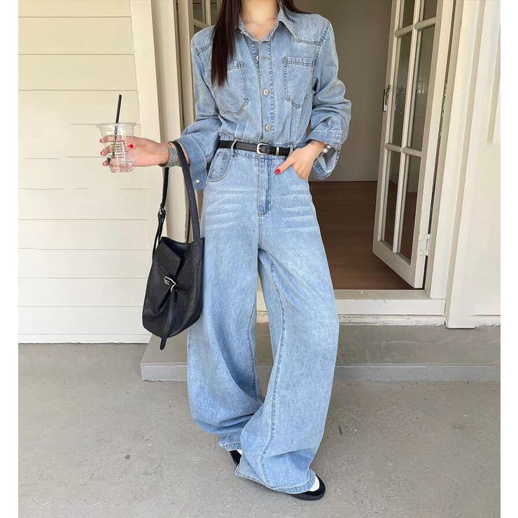 デニムオールインワン ワイドパンツ | Bifrost | 詳細画像8 