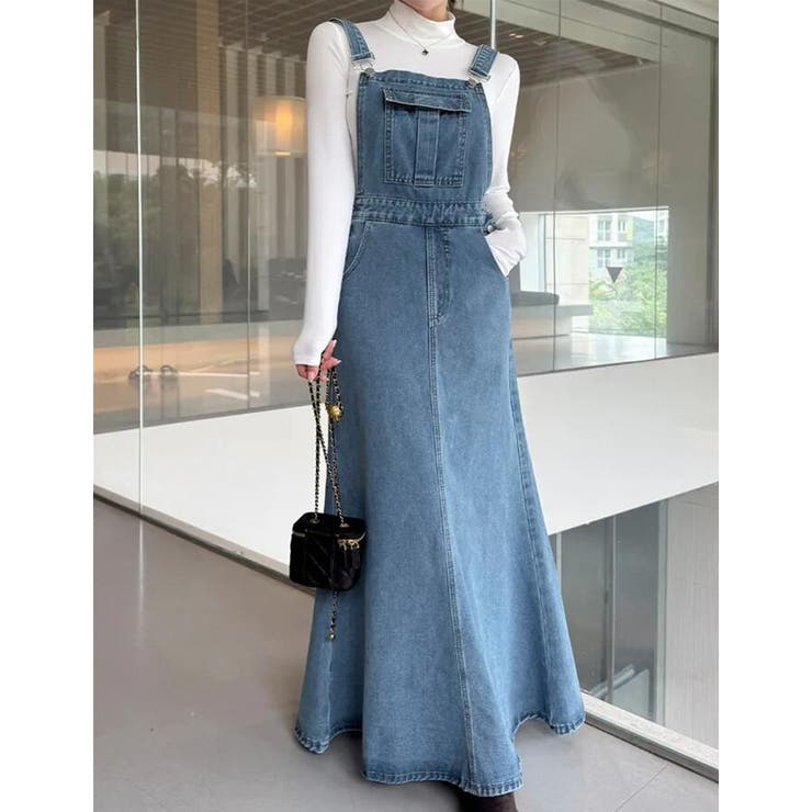 デニム マーメイド サロペットワンピース | Bifrost | 詳細画像1 