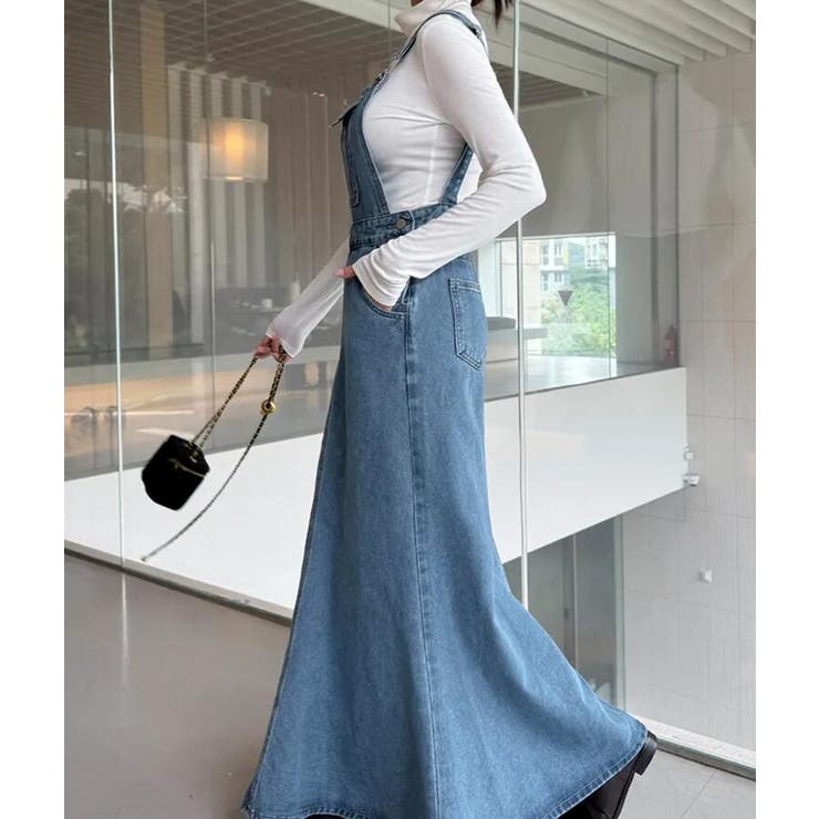 デニム マーメイド サロペットワンピース | Bifrost | 詳細画像2 