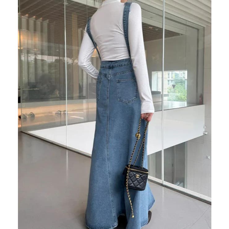 デニム マーメイド サロペットワンピース | Bifrost | 詳細画像5 