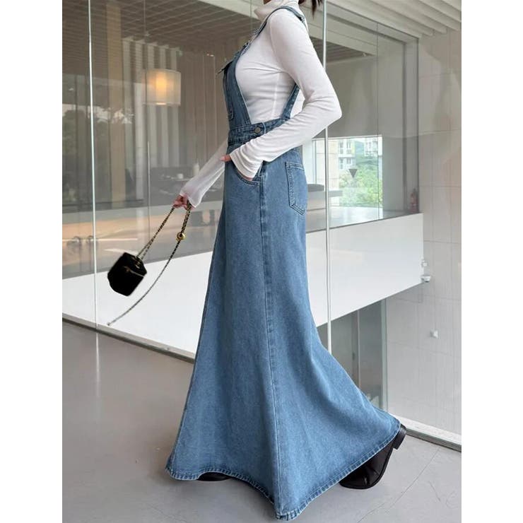 デニム マーメイド サロペットワンピース | Bifrost | 詳細画像9 