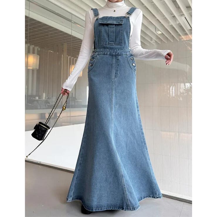 デニム マーメイド サロペットワンピース | Bifrost | 詳細画像11 