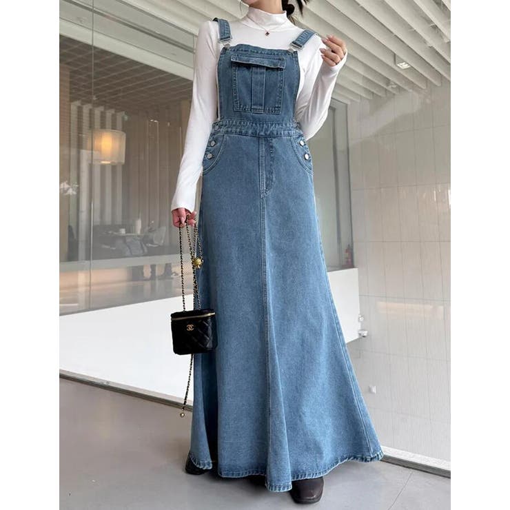 デニム マーメイド サロペットワンピース | Bifrost | 詳細画像12 