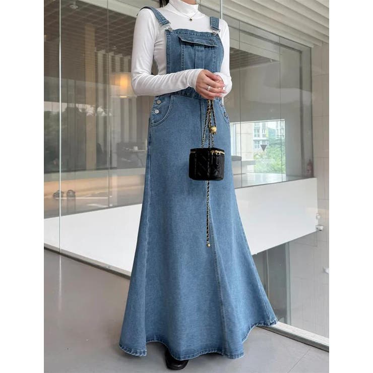 デニム マーメイド サロペットワンピース | Bifrost | 詳細画像14 