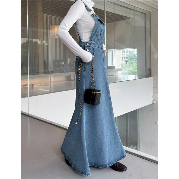 デニム マーメイド サロペットワンピース | Bifrost | 詳細画像15 