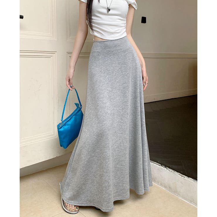 グレー | ロングスカート【韓国ファッション】 | Bifrost