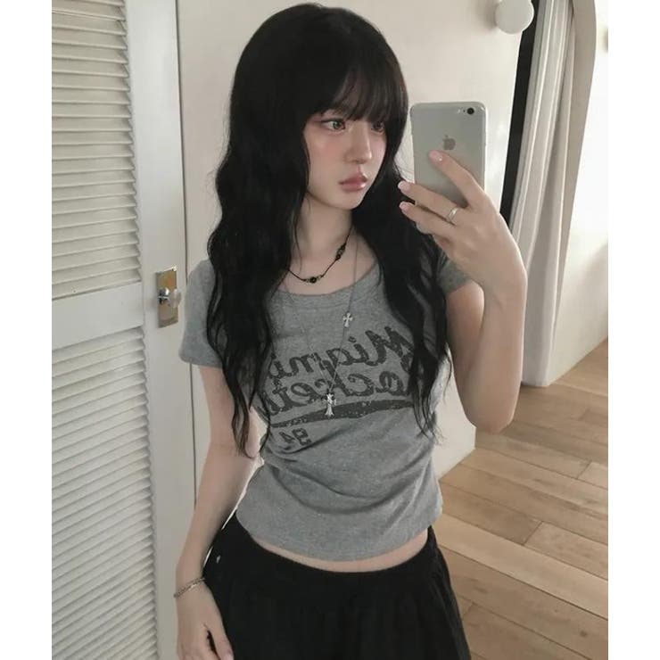 グレー | Ｔシャツ【韓国ファッション】 | Bifrost