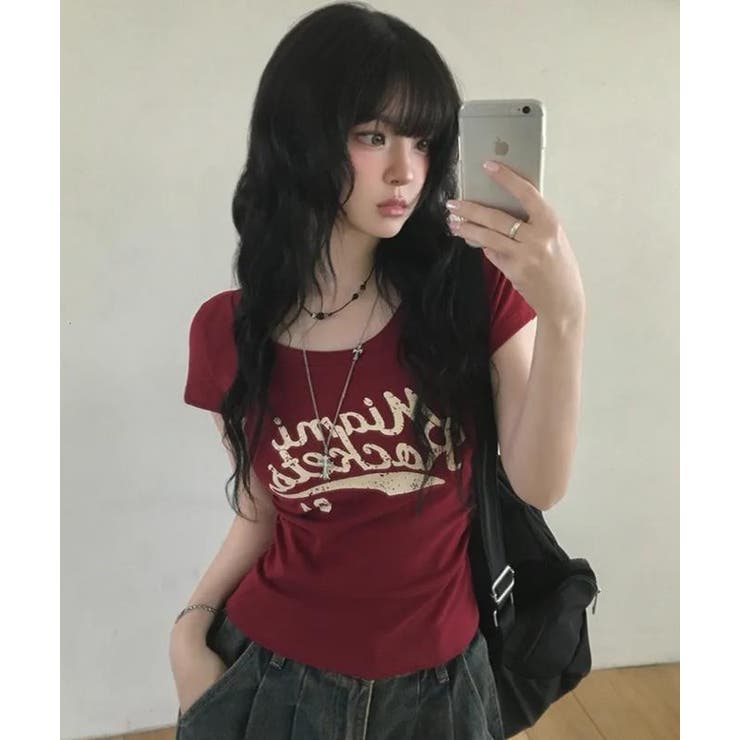 レッド | Ｔシャツ【韓国ファッション】 | Bifrost