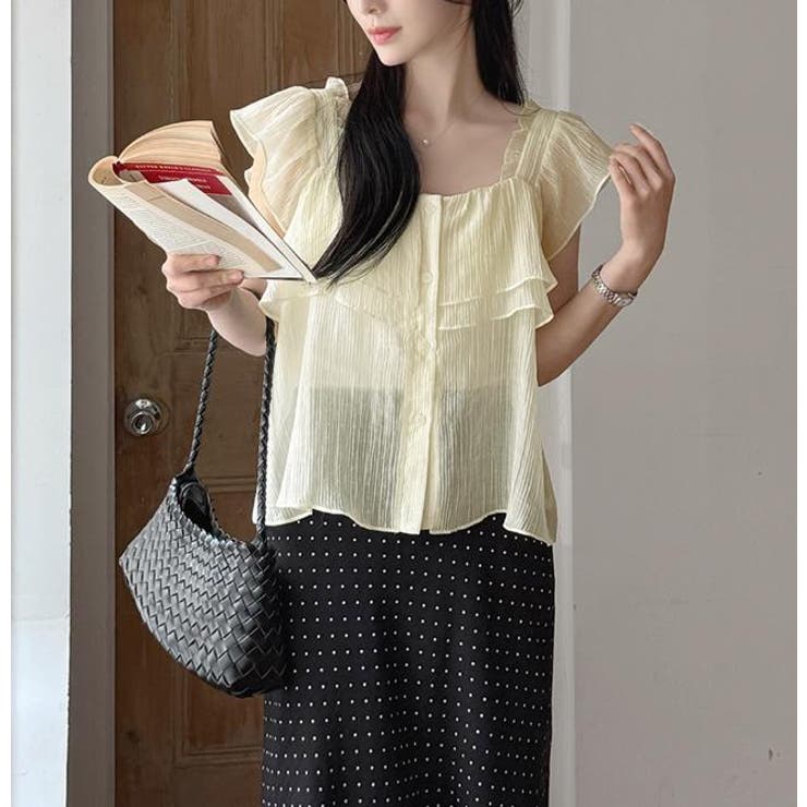 ベージュ | ブラウス【韓国ファッション】 | Bifrost