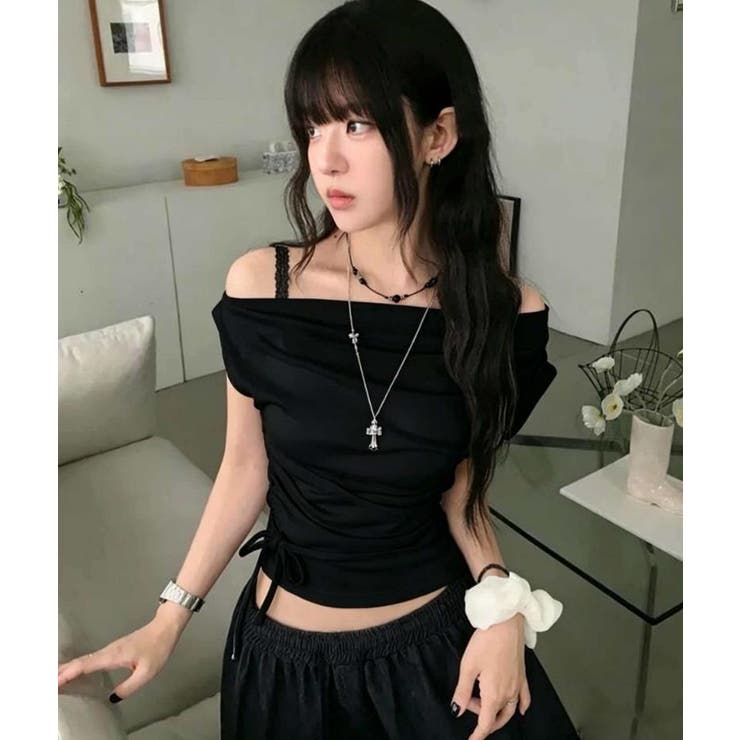 ブラック | Ｔシャツ【韓国ファッション】 | Bifrost