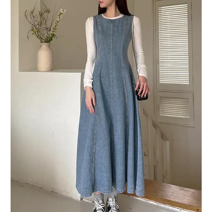 デニムノースリーブロングワンピ | Bifrost | 詳細画像2 