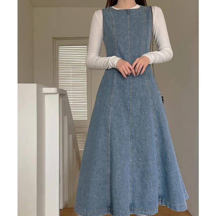 デニムノースリーブロングワンピ | Bifrost | 詳細画像3 