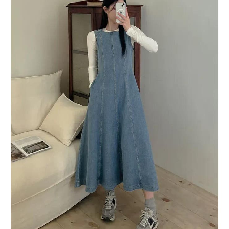 デニムノースリーブロングワンピ | Bifrost | 詳細画像7 