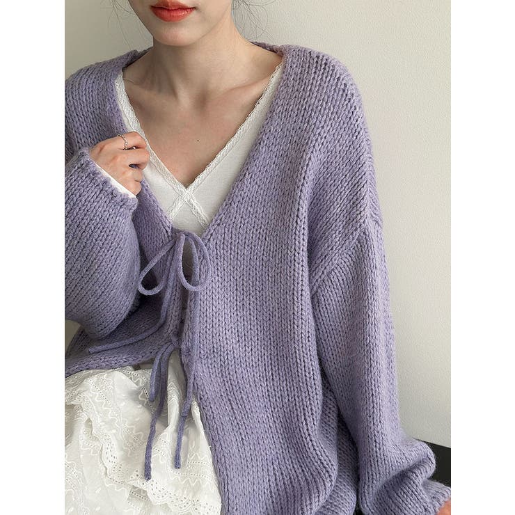 太編み リボン カーディガン オーバーサイズ | Bifrost | 詳細画像6 