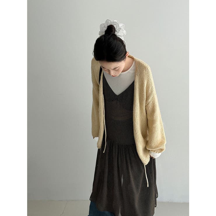 太編み リボン カーディガン オーバーサイズ | Bifrost | 詳細画像9 