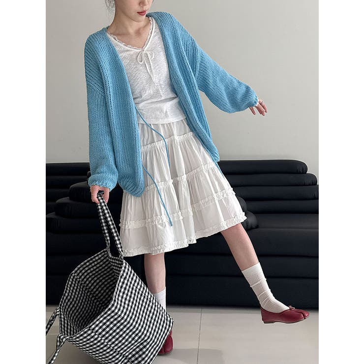 太編み リボン カーディガン オーバーサイズ | Bifrost | 詳細画像13 