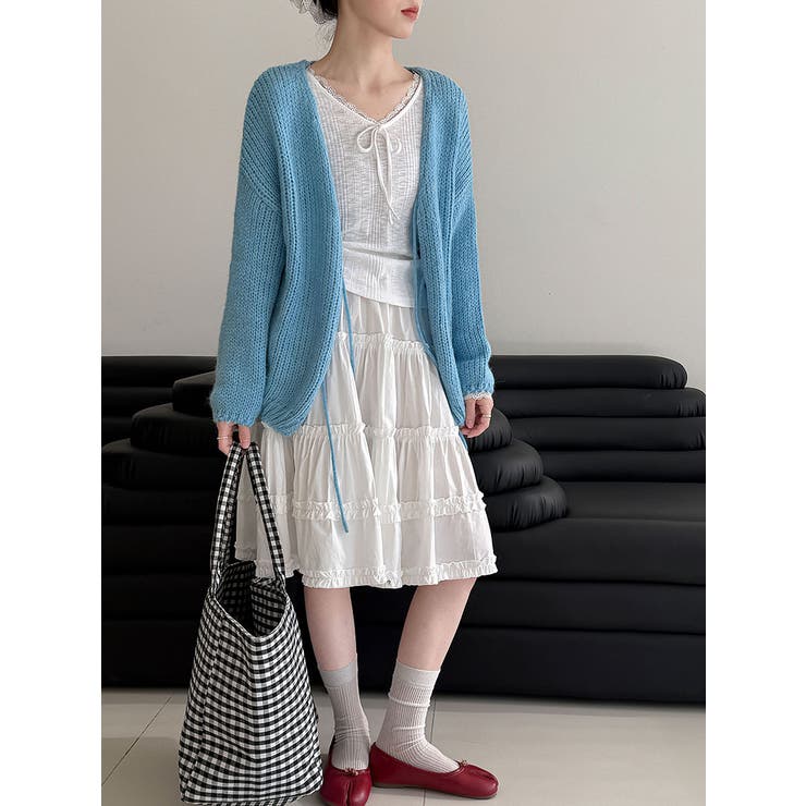 太編み リボン カーディガン オーバーサイズ | Bifrost | 詳細画像14 