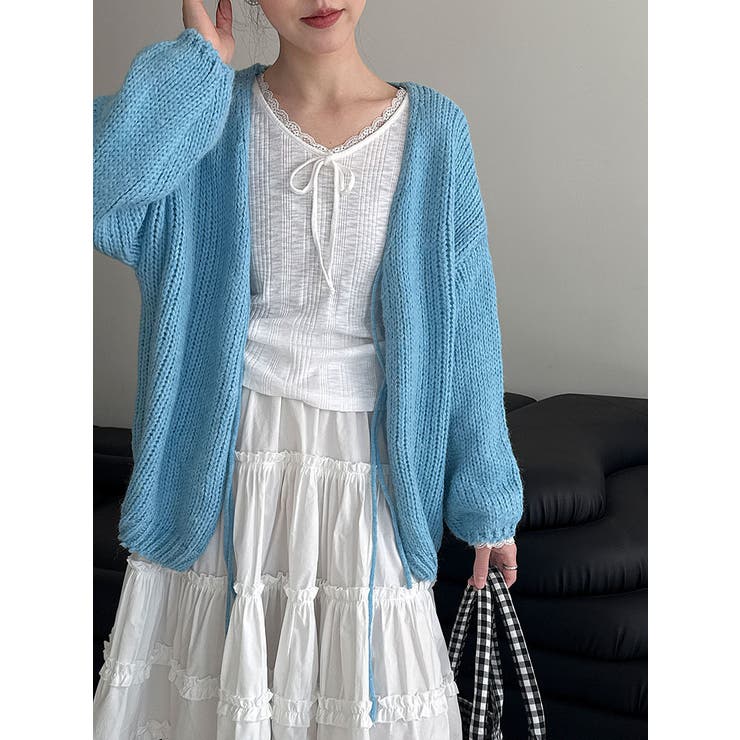 太編み リボン カーディガン オーバーサイズ | Bifrost | 詳細画像16 