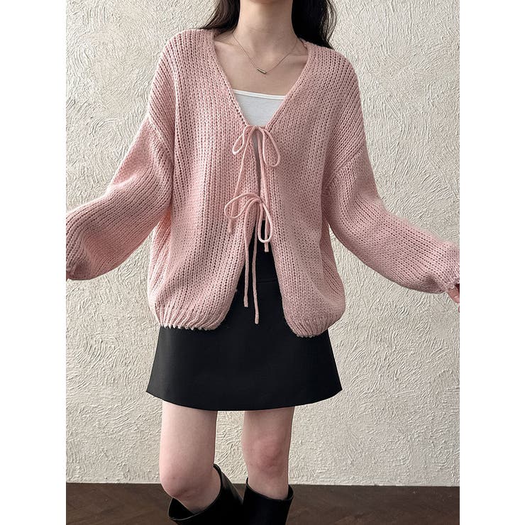 太編み リボン カーディガン オーバーサイズ | Bifrost | 詳細画像18 