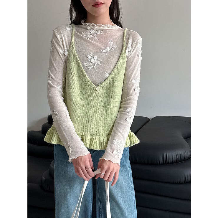 V ネック ニットキャミソール | Bifrost | 詳細画像1 