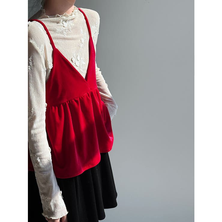 V ネック ベロア キャミソール レイヤード | Bifrost | 詳細画像1 