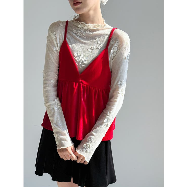 V ネック ベロア キャミソール レイヤード | Bifrost | 詳細画像2 