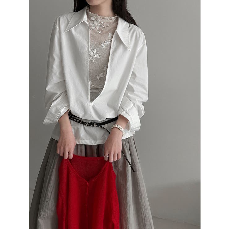 刺繍 ハイネック シアートップス | Bifrost | 詳細画像8 