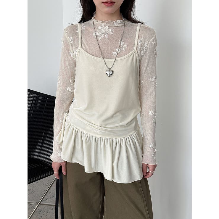 刺繍 ハイネック シアートップス | Bifrost | 詳細画像13 