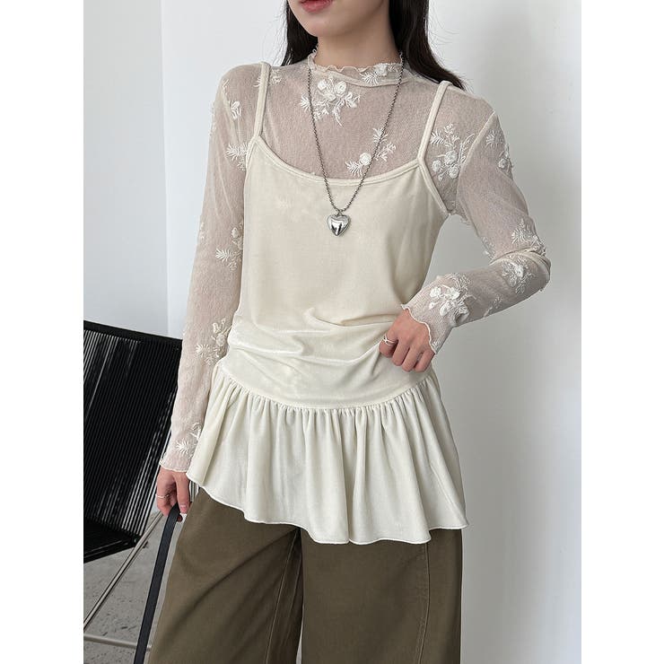 刺繍 ハイネック シアートップス | Bifrost | 詳細画像14 