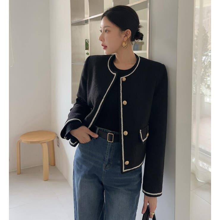 ノーカラー ショート ジャケット | Bifrost | 詳細画像11 