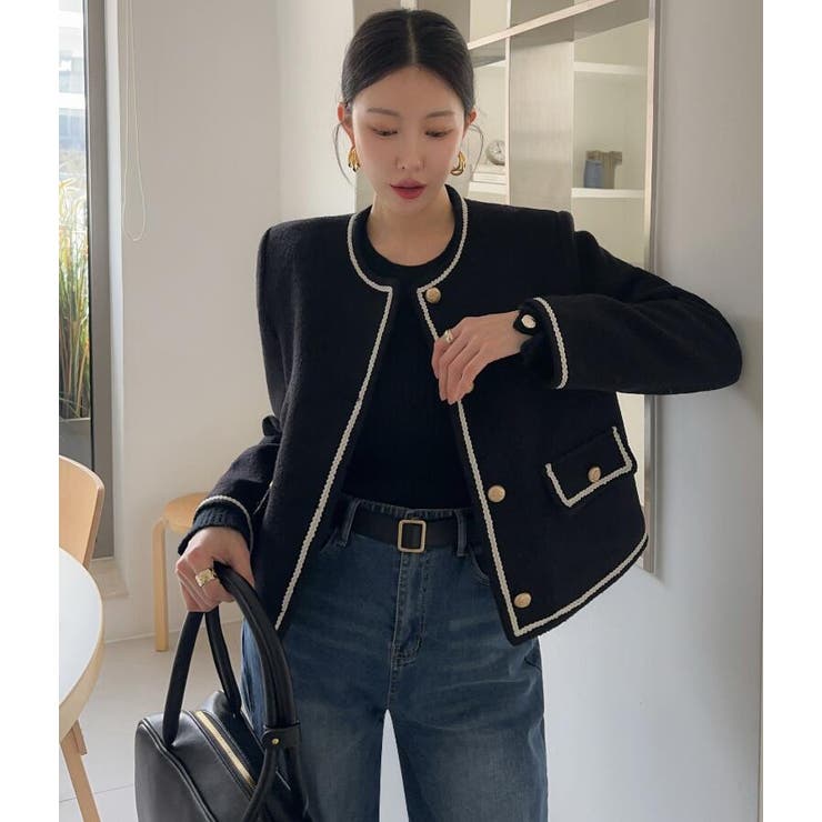 ノーカラー ショート ジャケット | Bifrost | 詳細画像12 