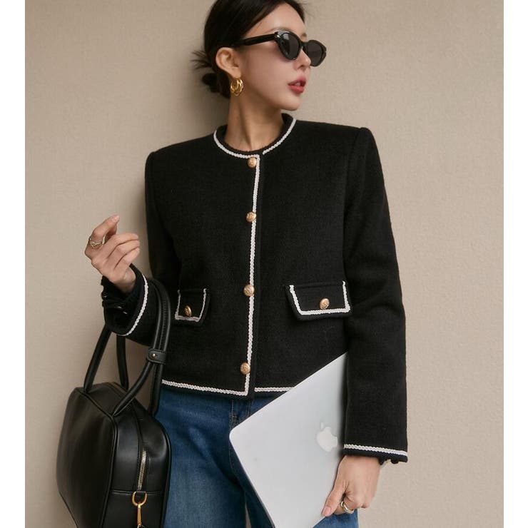 ノーカラー ショート ジャケット | Bifrost | 詳細画像17 