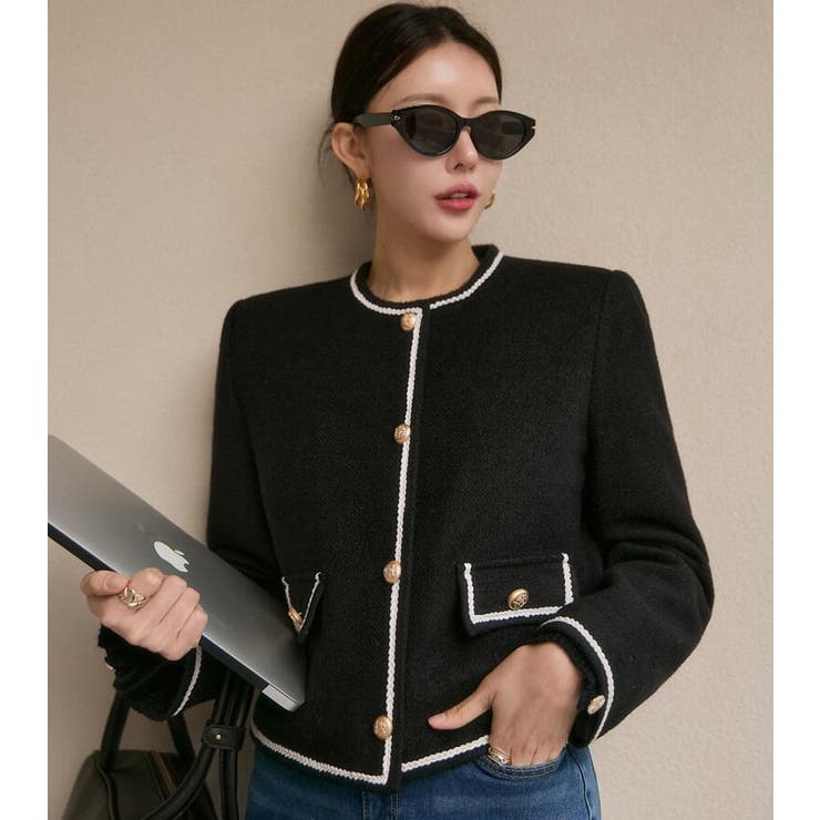 ノーカラー ショート ジャケット | Bifrost | 詳細画像18 