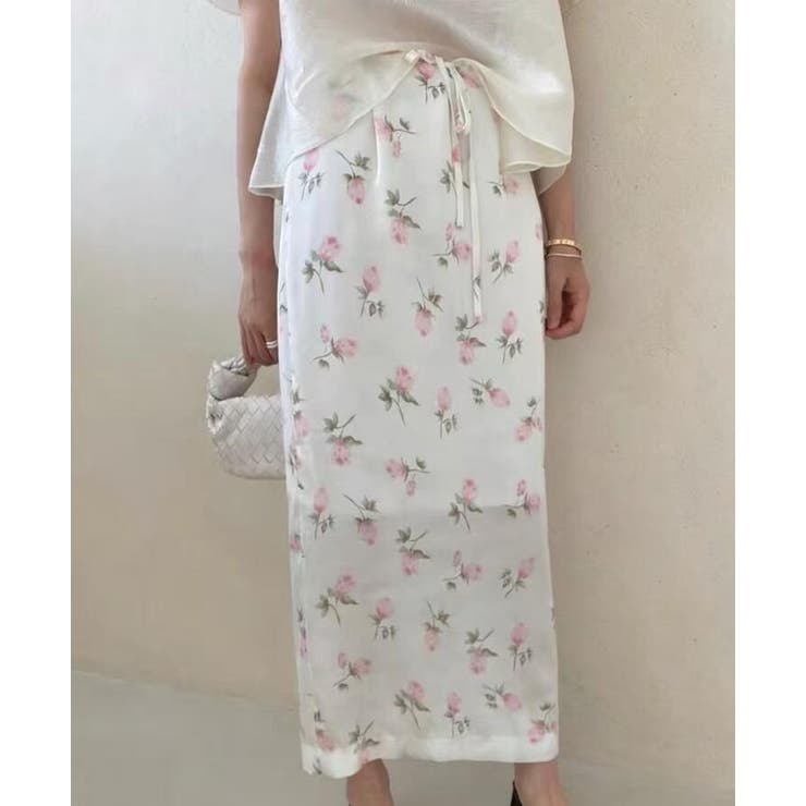 フラワープリント ロングスカート | Bifrost | 詳細画像4 