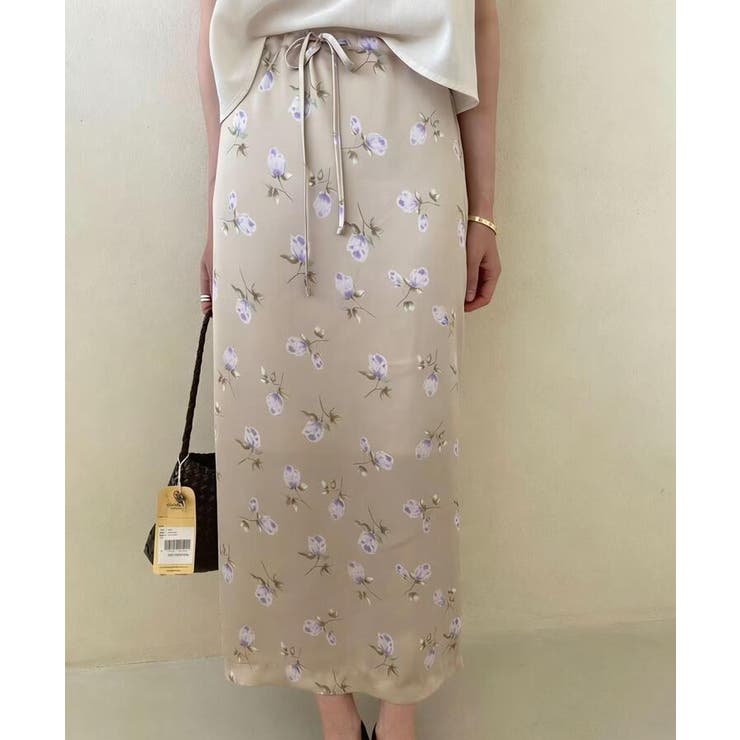 フラワープリント ロングスカート | Bifrost | 詳細画像6 