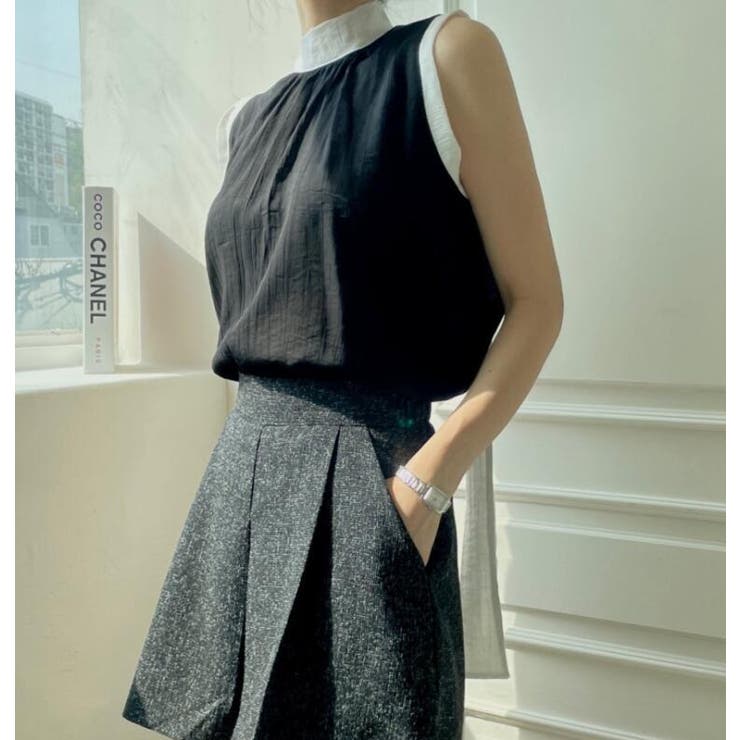 ハイネック バックリボン ノースリーブトップス | Bifrost | 詳細画像2 