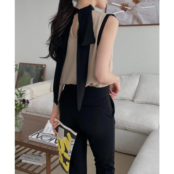 ハイネック バックリボン ノースリーブトップス | Bifrost | 詳細画像8 